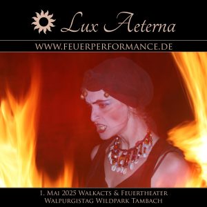 Walpurgis Programm mit Stelzen und Feuer